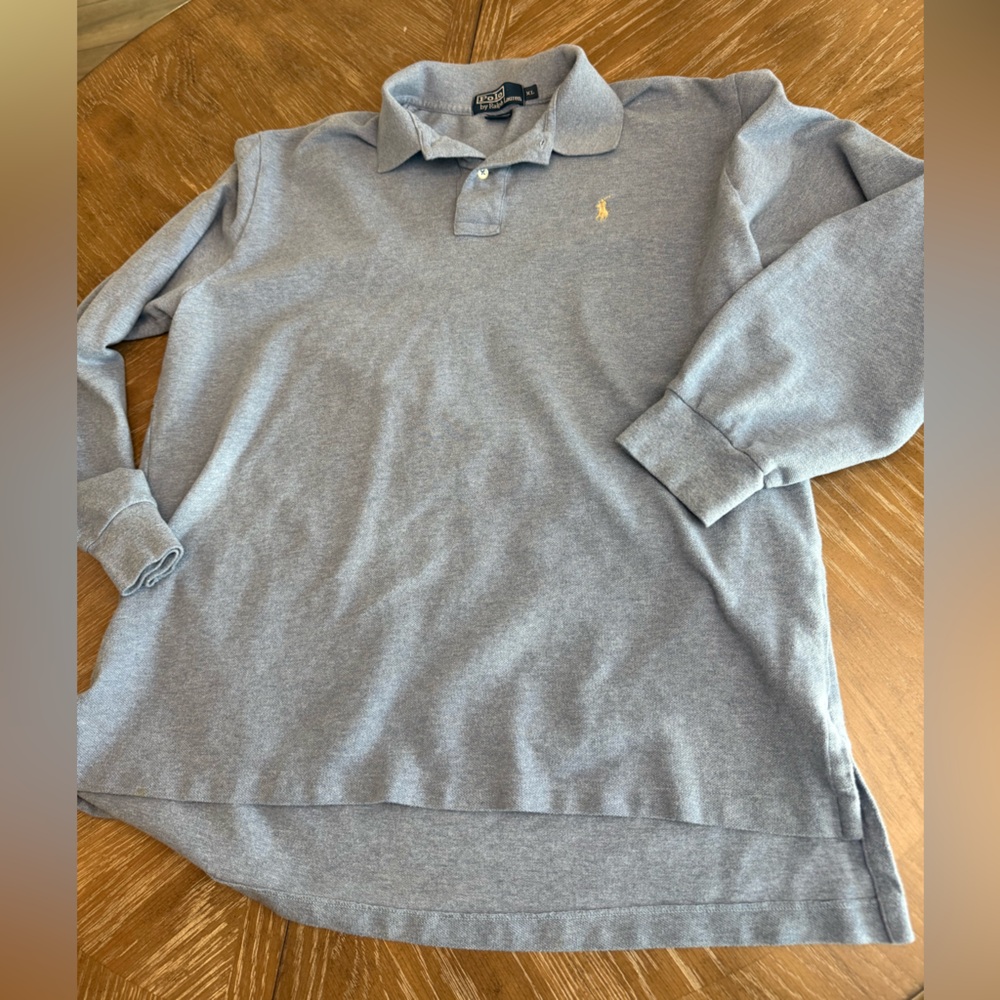 Polo Ralph Lauren Heather blue long sleeve Polo Shirt